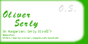 oliver serly business card